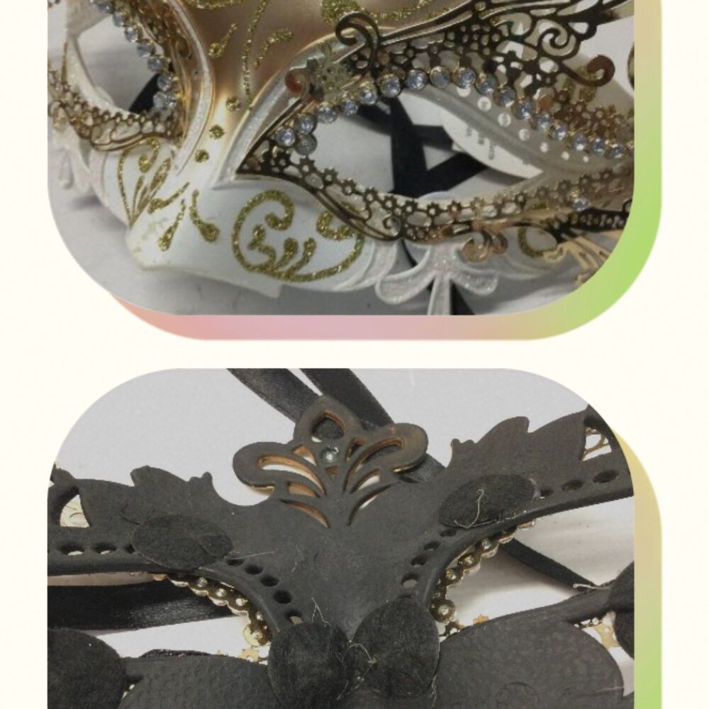 Halloween/Mardi gras Adult mask Lazar cut unit
